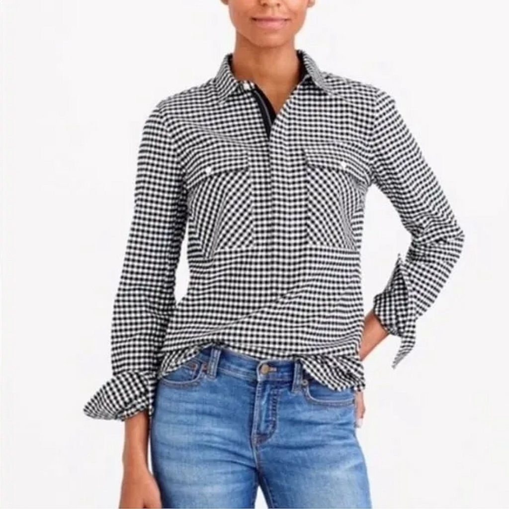 J Crew Mercantile 1/2 Zip Flannel Pullover.